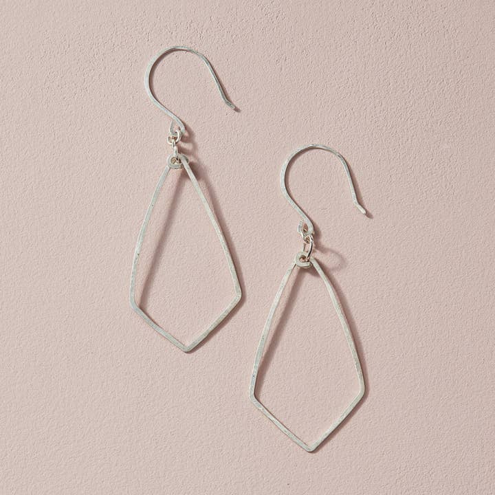 Sterling Silver Faceted Hoop Earrings for wholesale by Kate Stephen Jewelry