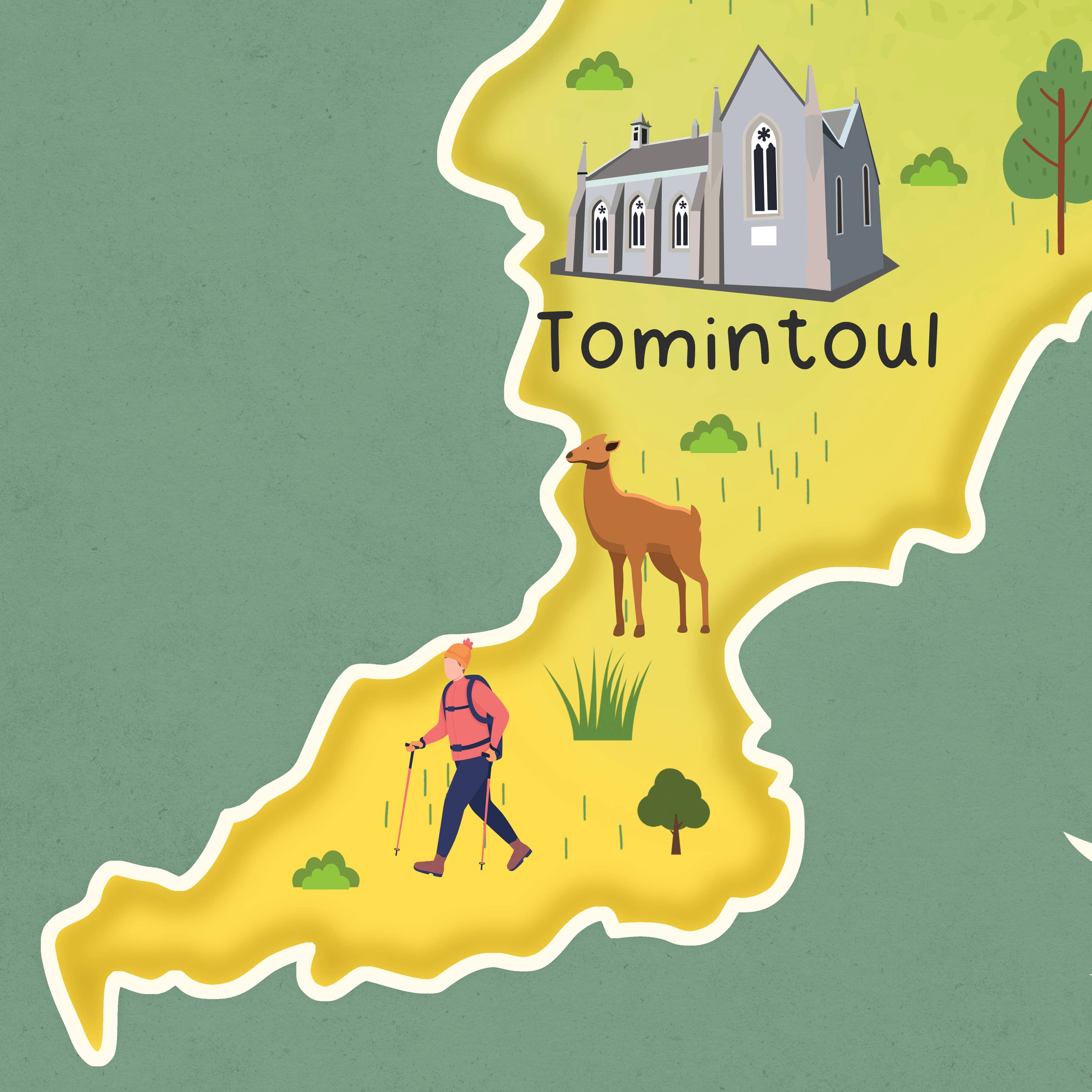 Printagonist – wholesale Art print – Moray Map, Buckie, Aberlour, Findhorn, speyside, Elgin4