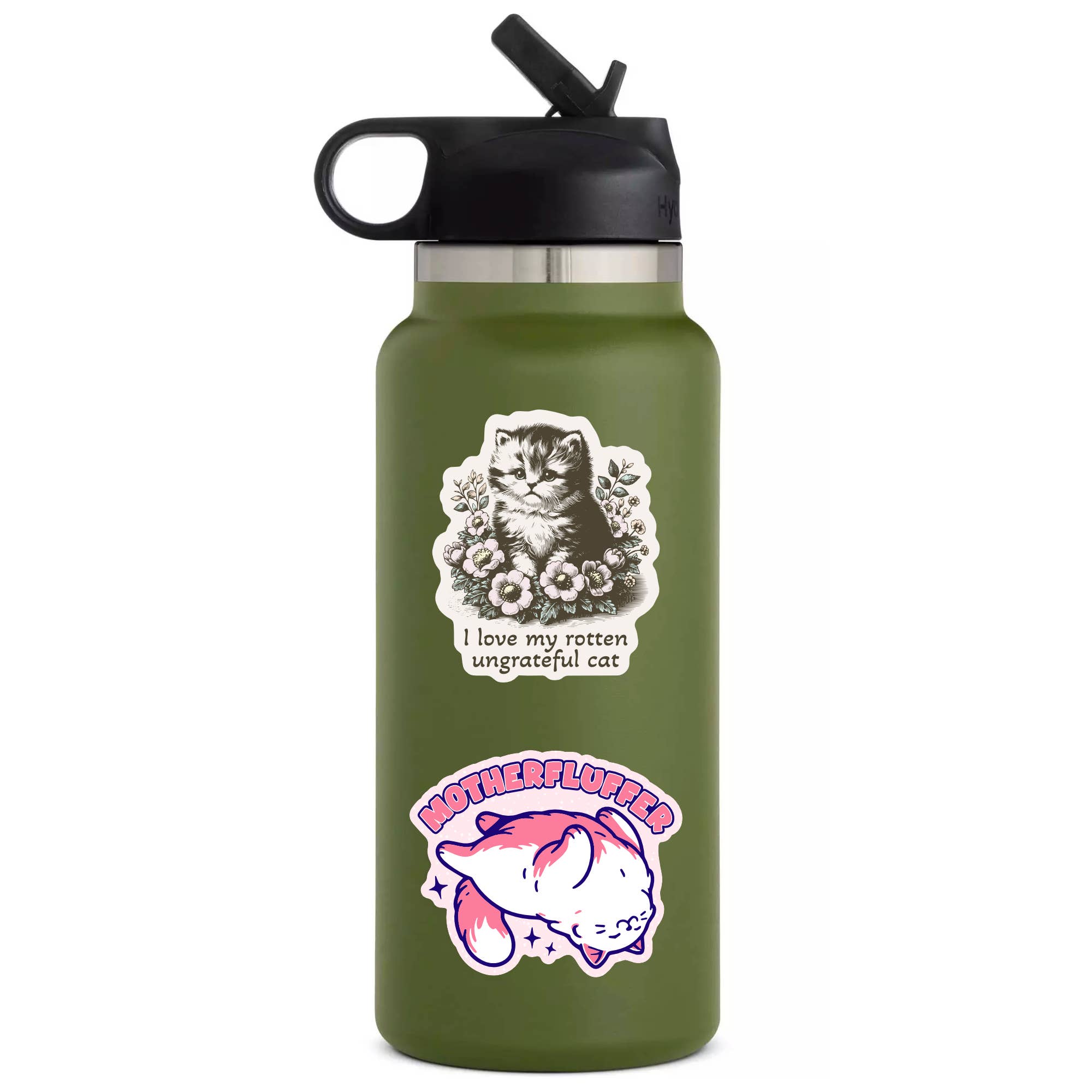 Juju and Moxie - Wholesale Sticker - Swear Kitty Cat Funny Fat Feline High Quality Vinyl Sticker2