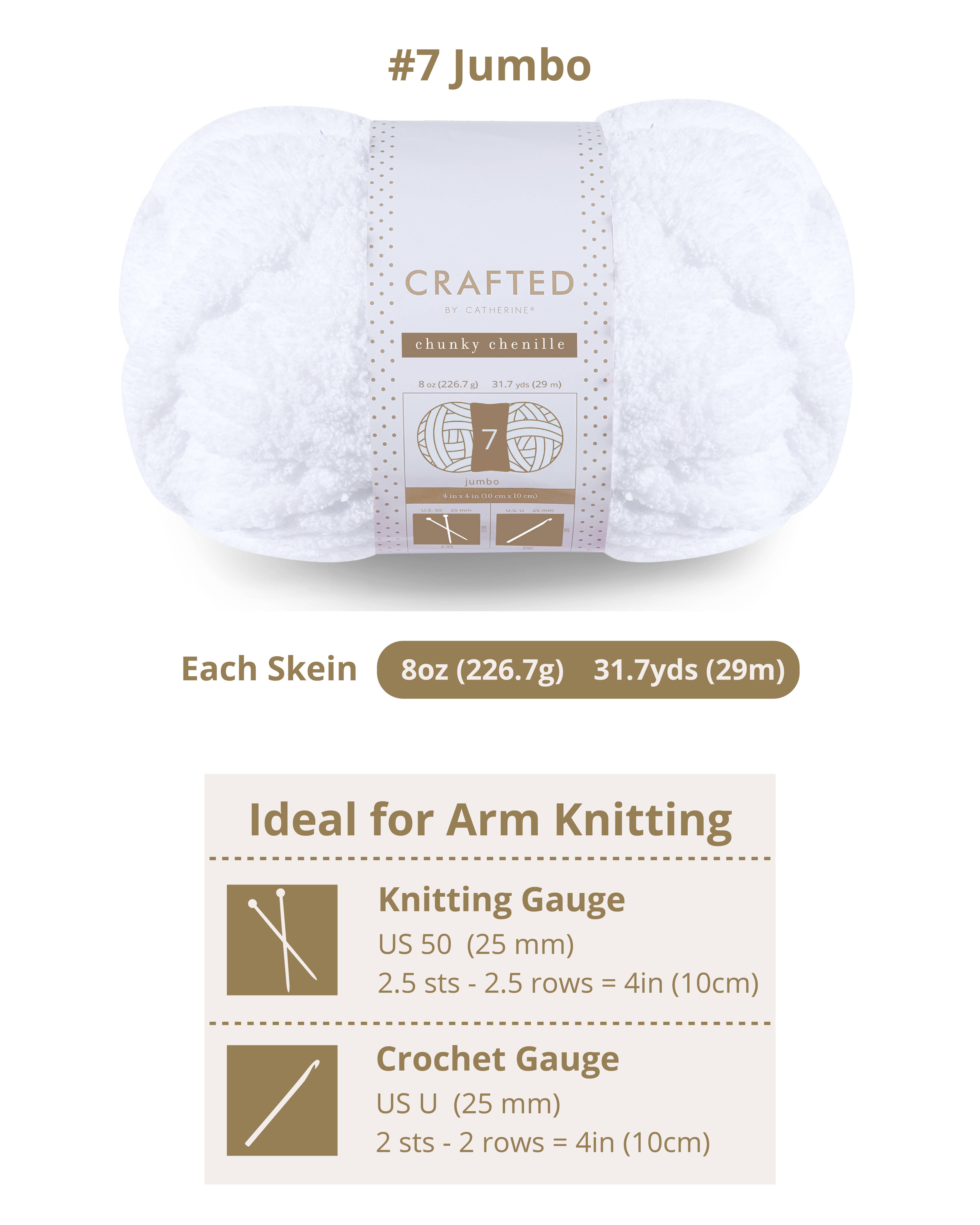 Crafted by Catherine - Wholesale Yarn - Chunky Chenill Yarn | 8oz/227g | Jumbo #7 | Pack of 627