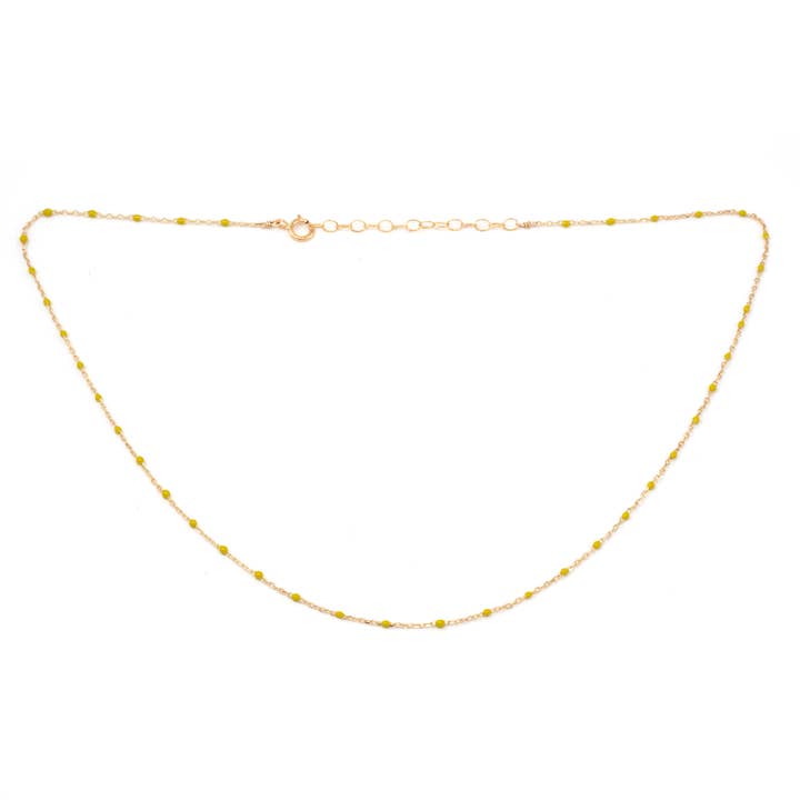 May Martin – wholesale Link & chain necklace – Enamel & Gold Necklace3