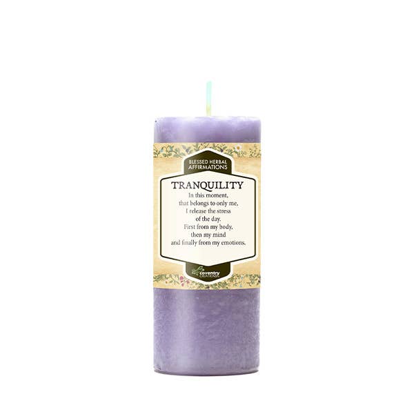 Coventry Creations - Wholesale Pillar Candle - Affirmation Tranquility Candle