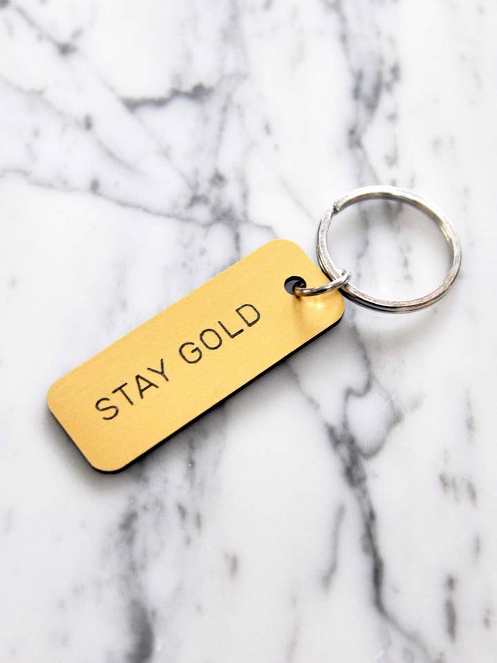 Stay Gold Keytag for wholesale by Swell Made Co.