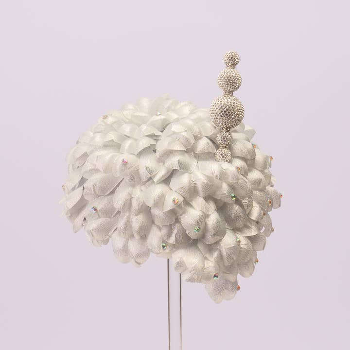 KaKyCo - Wholesale Fascinator hat – Women's - Rose petals coving entire hat w/hat pin on one side | AJ869S3