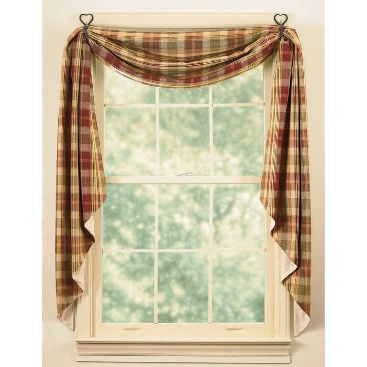 Park Designs - Wholesale Curtain - Saffron Lined Fishtail Swag