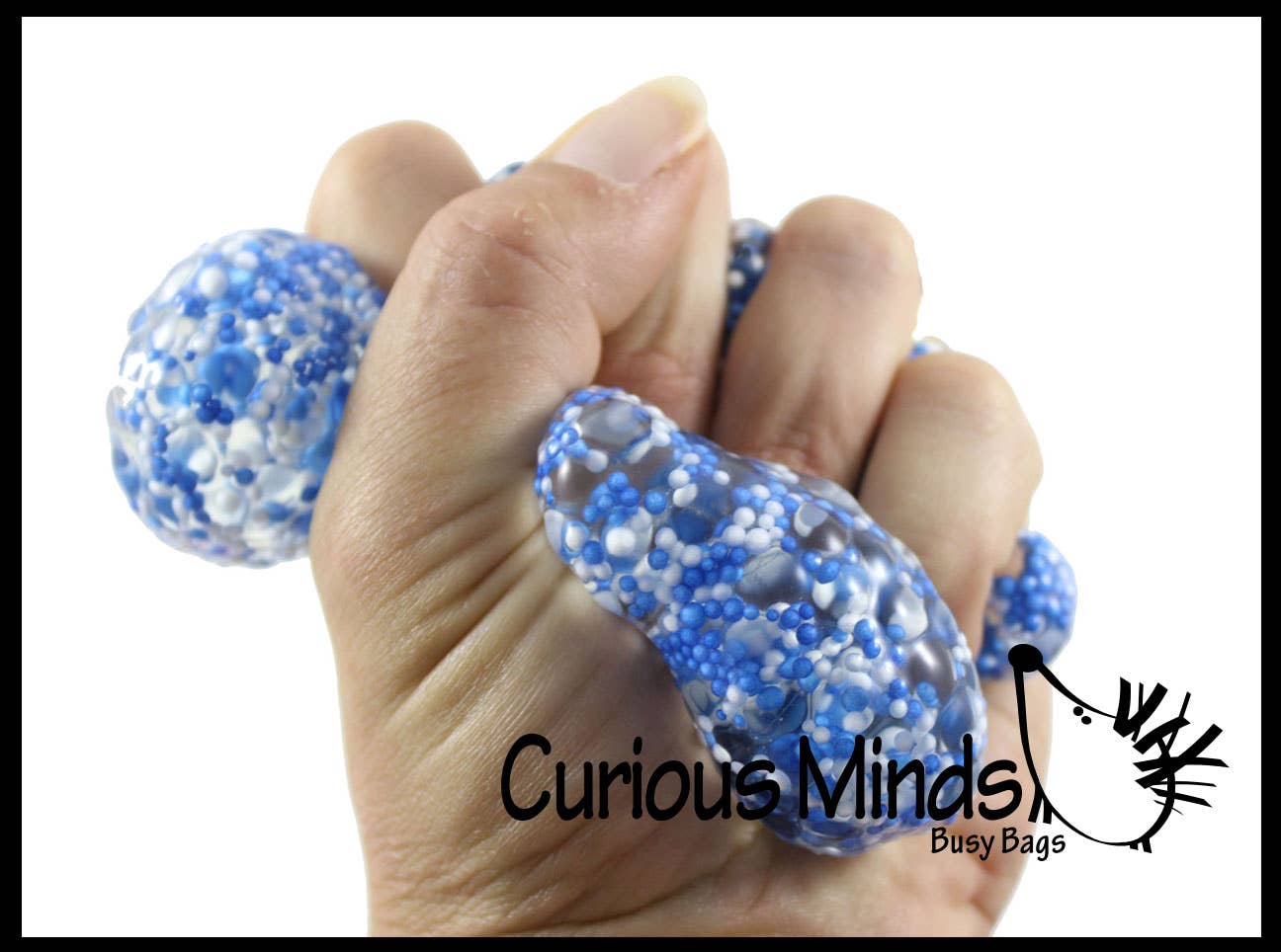 Curious Minds Toys – Brinquedo de espuma - Crianças e bebés por atacado – Confetti 1- 2" Confetti Bola de Stress Moldável - Squishy Gooey S9