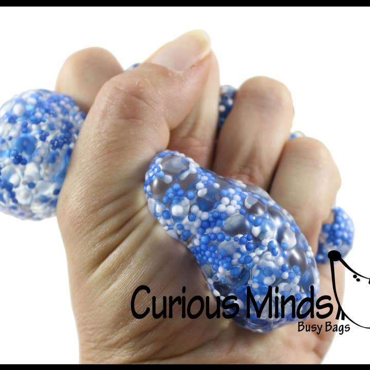 Curious Minds Toys – Brinquedo de espuma - Crianças e bebés por atacado – Confetti 1- 2" Confetti Bola de Stress Moldável - Squishy Gooey S9