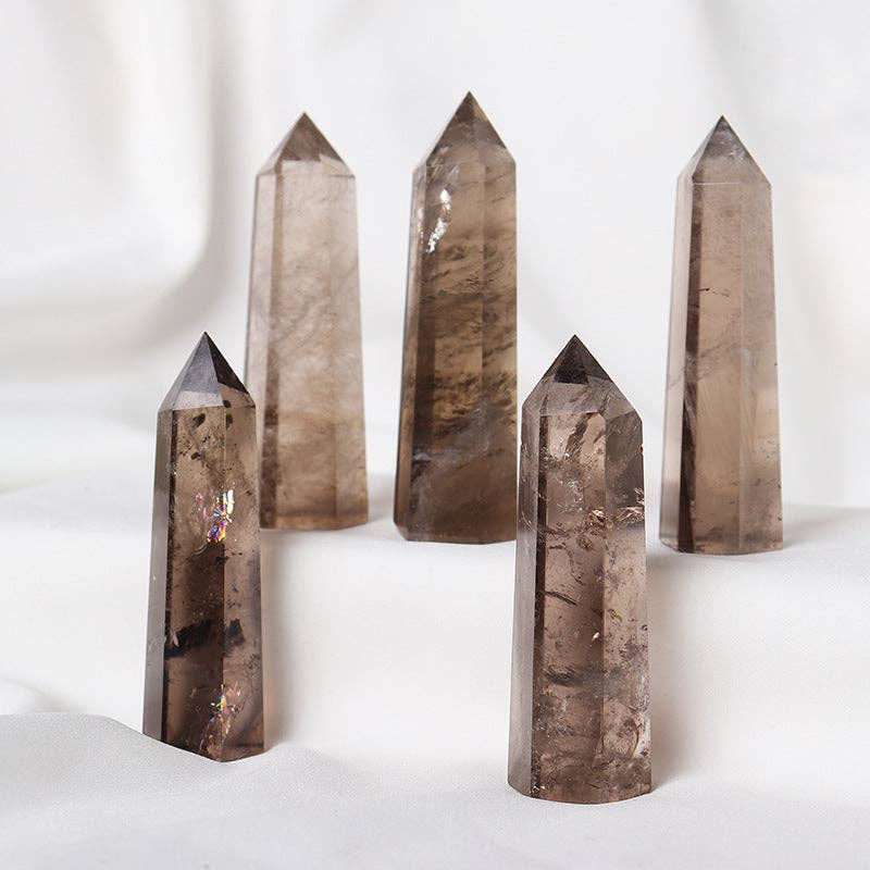 Moon Rituals - Vente Pierre et cristal de spiritualité - Tour de Quartz Fumé – Groundin, Cadeau de Noël en Cristal2