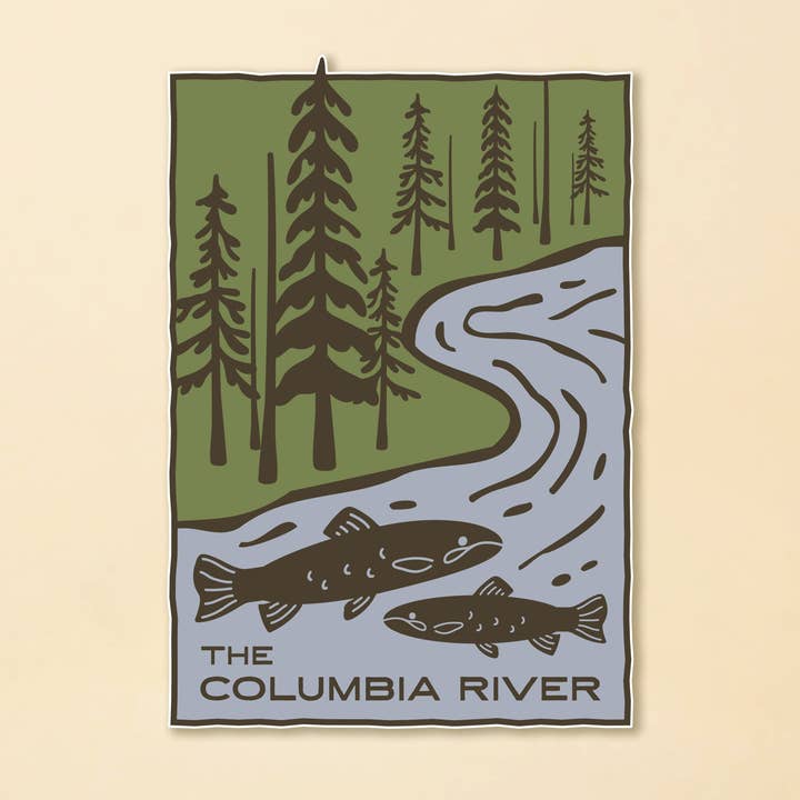 Columbia River Fish Sticker for wholesale by Tender Loving Empire