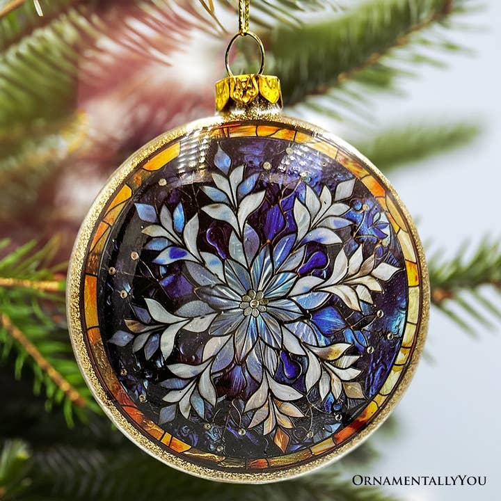 OrnamentallyYou - Wholesale Ornament - Festive Snowman Stained Glass Christmas Ornament2