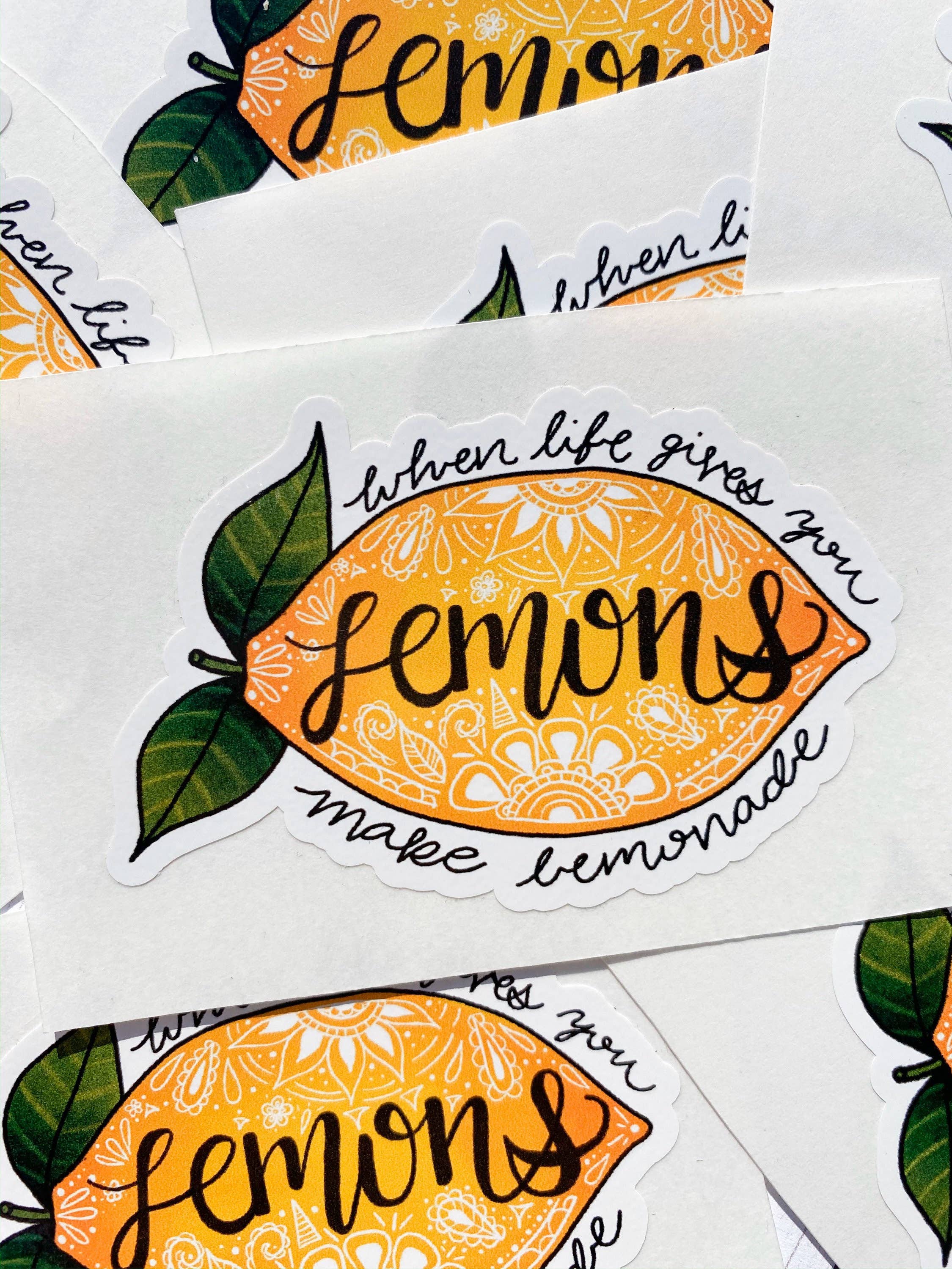 Michaela K Creations – Adesivo por atacado – Autocolante When Life Dá-te Limões | Adesivos de Fruta | Limão1