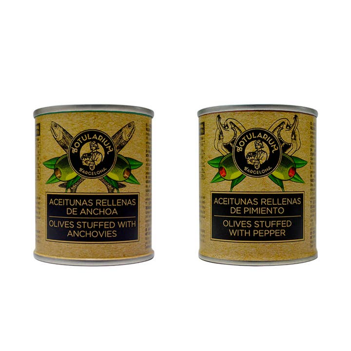 Ansjovisolijven en Botularium-paprikasolijven (5 stuks per soort) voor wholesale door Botularium SLU