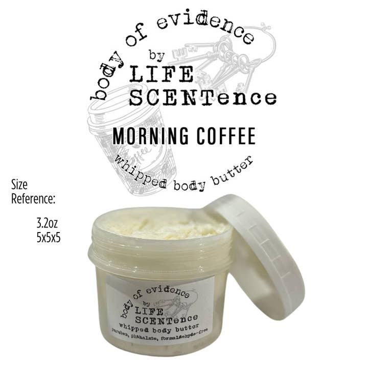 5oz Manteiga Corporal Body of Evidence Morning Coffee por atacado de Life SCENTence