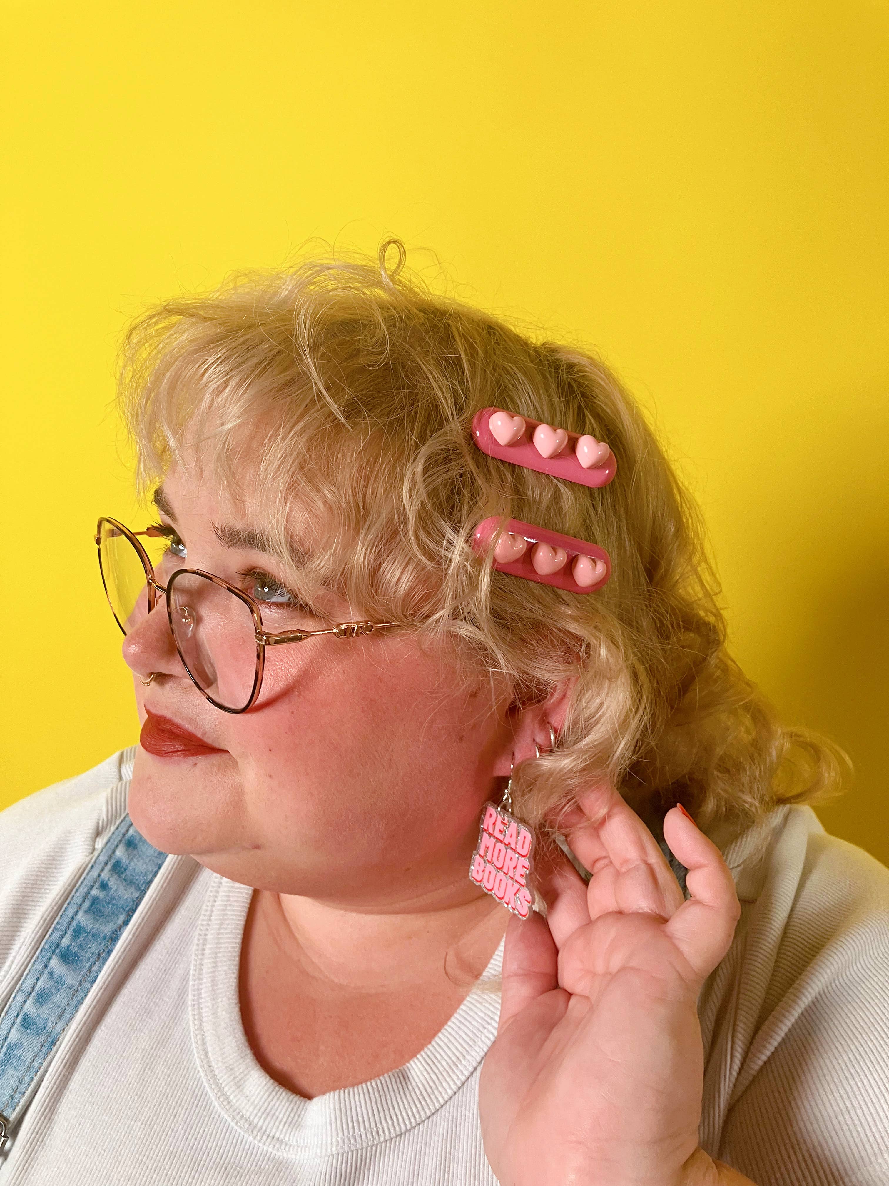 NatterDoodle – Großhandel Ohrhänger – Mehr Bücher lesen Glitzer-Ohrringe, leichte Acryl-Dangle6