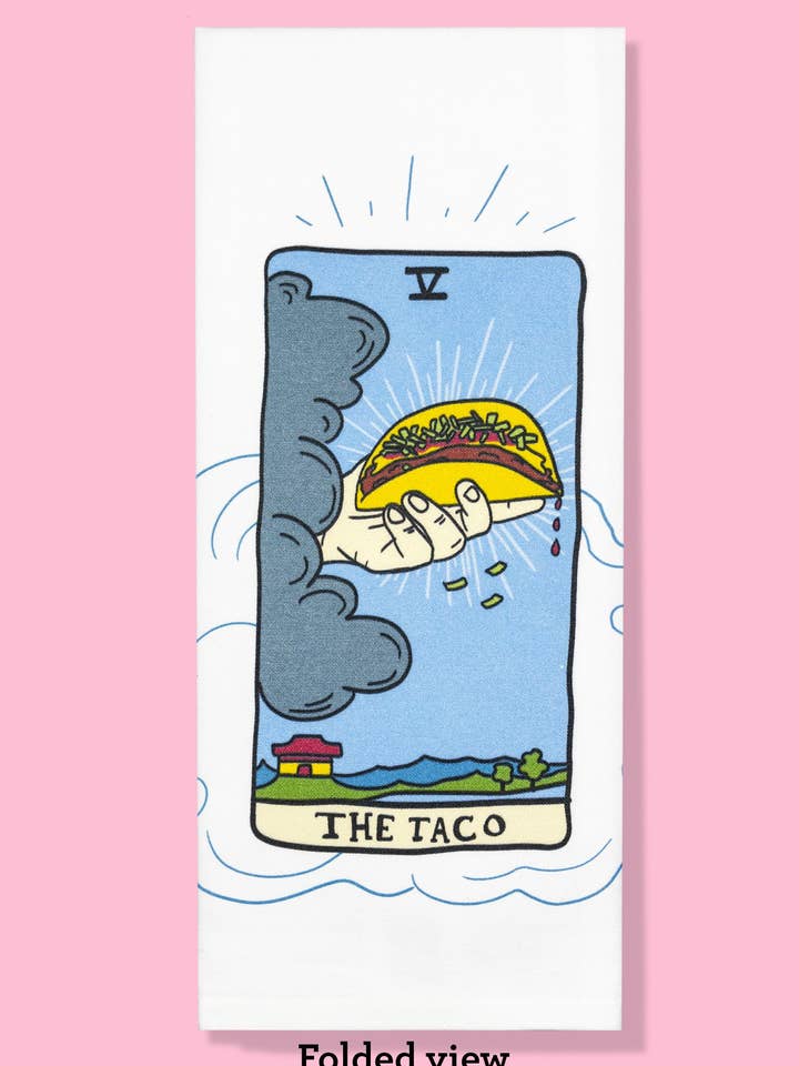 Toalha de prato de tarô da cozinha Taco por atacado de Bad Grandma Designs