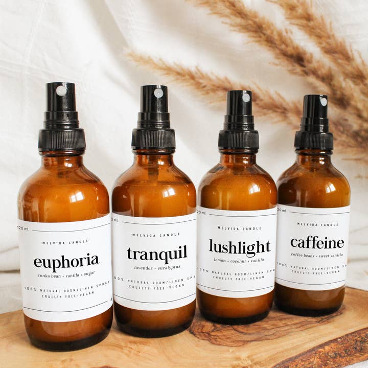 Melvida Home - Wholesale Room & Linen Spray - Holiday Glow - Room + Linen Spray 4 oz - Christmas Gift4