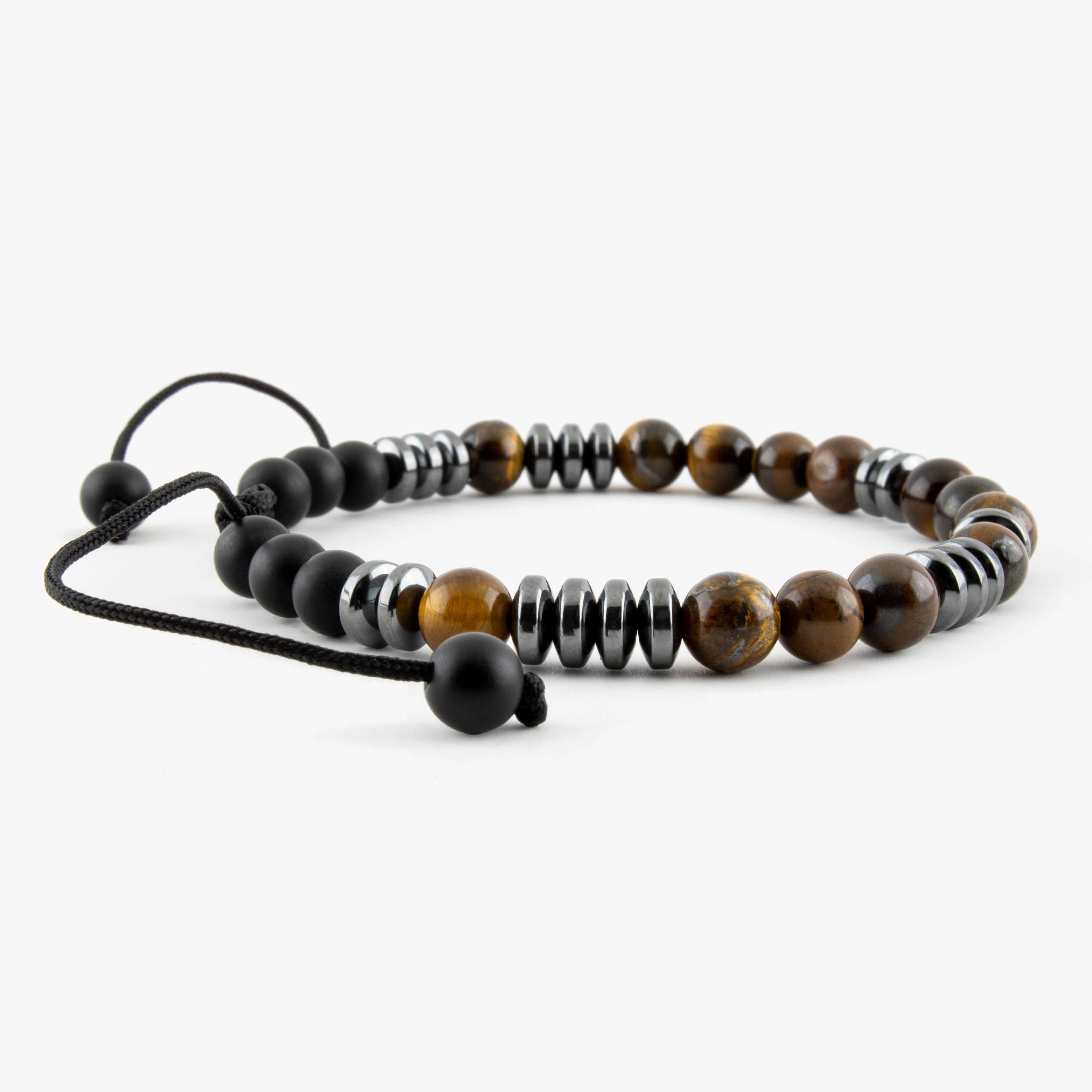 Mana Gallery – wholesale Beaded bracelet – Handcrafted Tiger Eye, Hematite, and Onyx Adjustable3