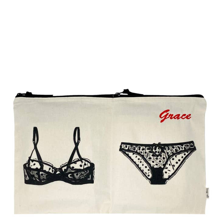 Bag-All - Wholesale Lingerie Set - Women's - Double Lingerie Packing Pouch, Cream