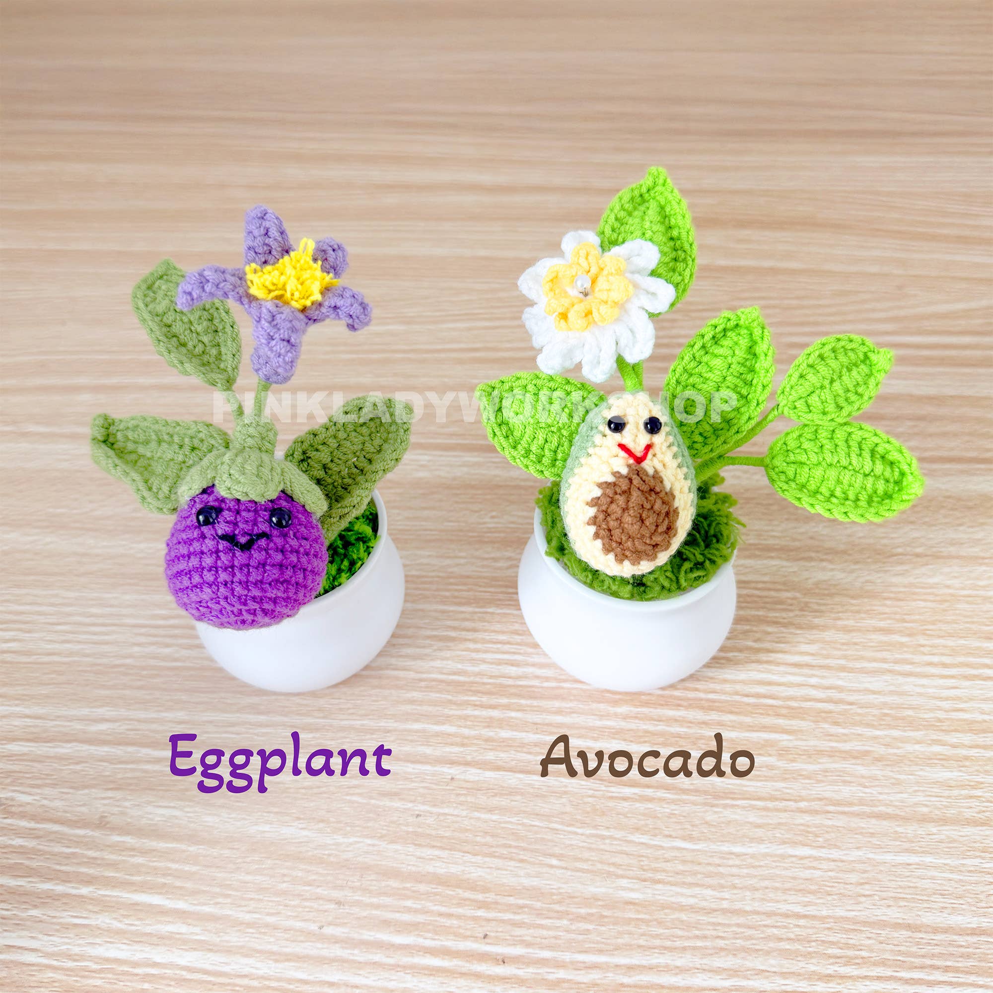 PinkLadyWorkshop – wholesale Konstgjorda blommor – Handgjort virkat avokadoträd11