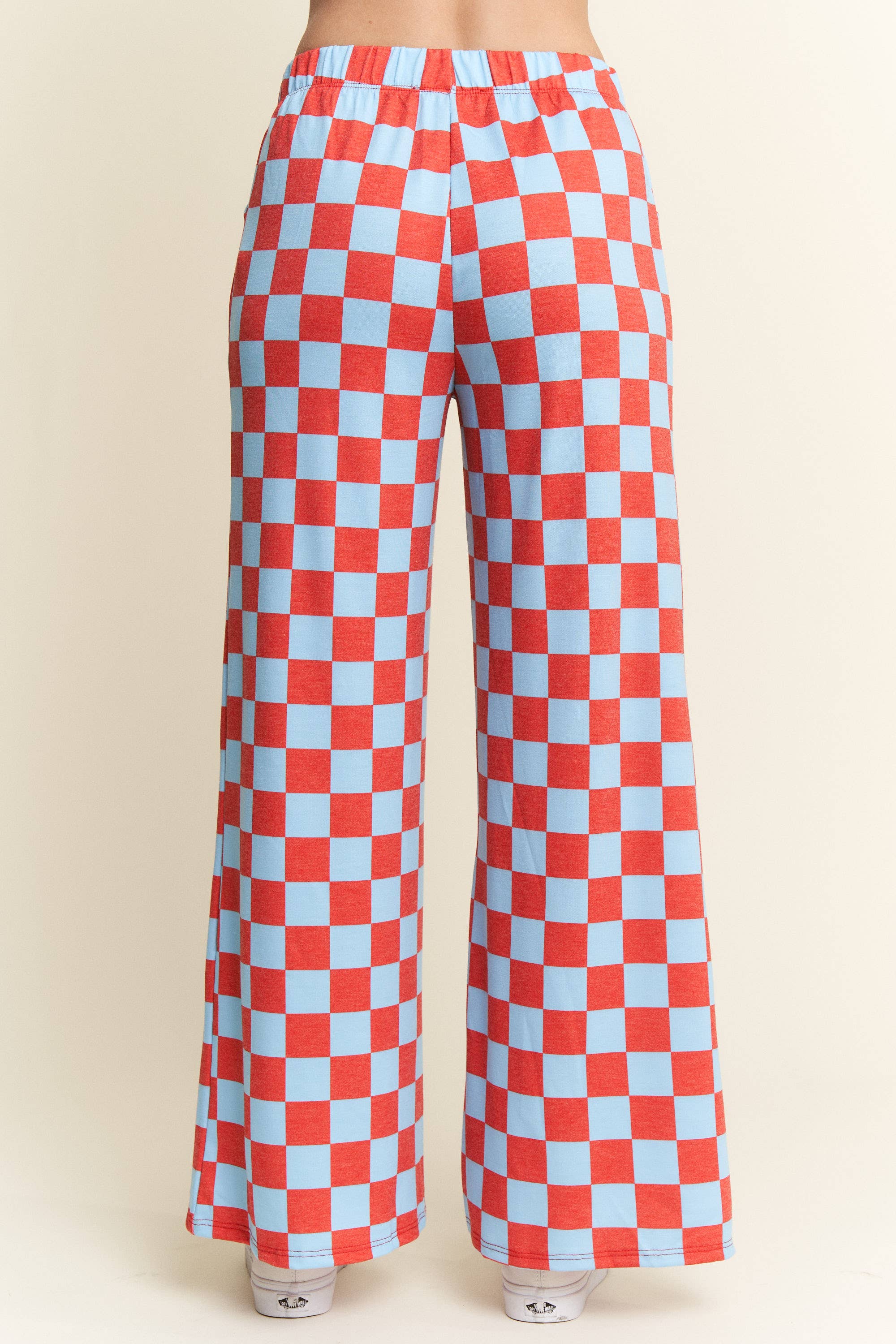 JADE BY JANE - Wholesale Pants - Women's - HIGH WAIST CHECKERED STRAIGHT LEG KNIT PANTS27