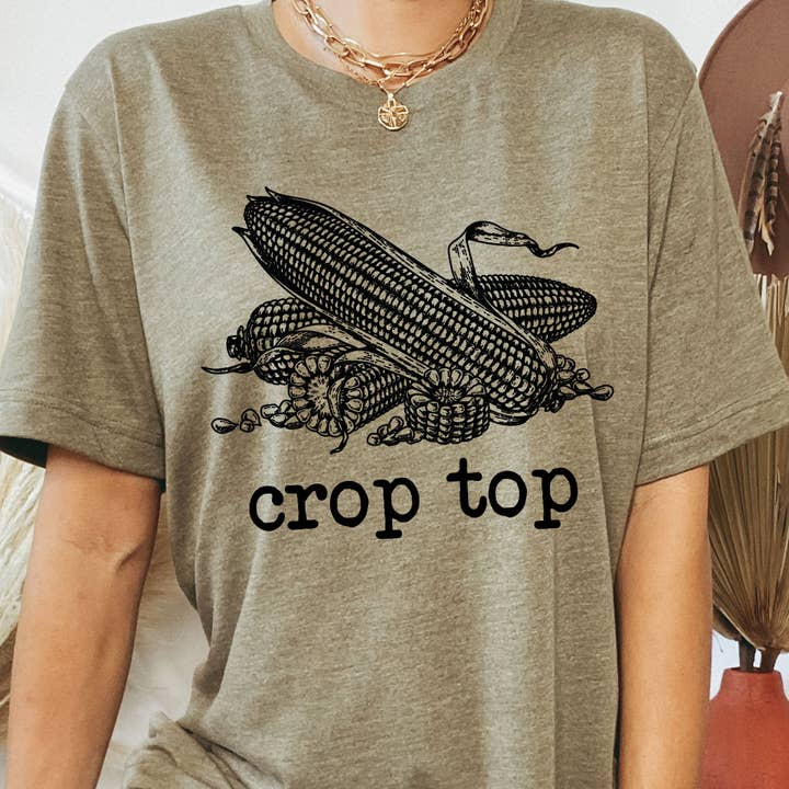 T-shirt graphique amusant avec épi de maïs pour la vente par Kissed Apparel