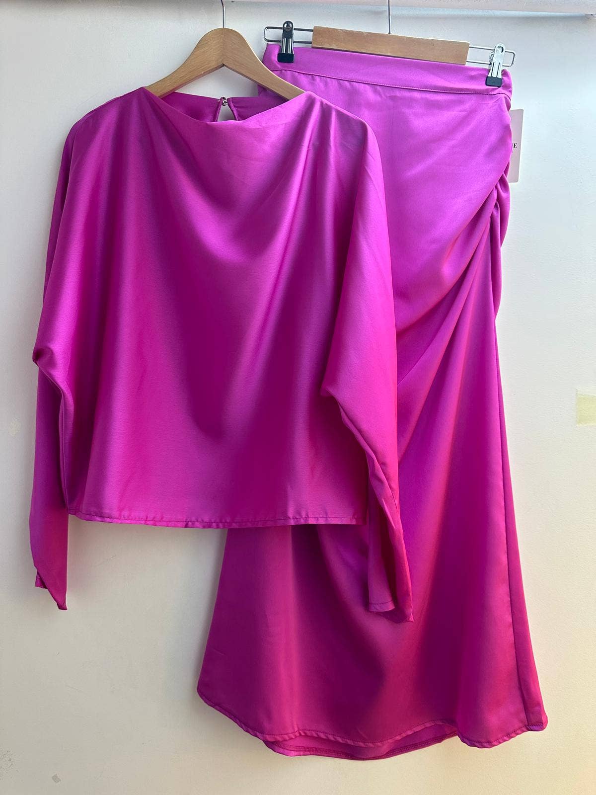 LORIANE - Wholesale Top & Skirt Set - Women's - 1094 satin top+skirt set11