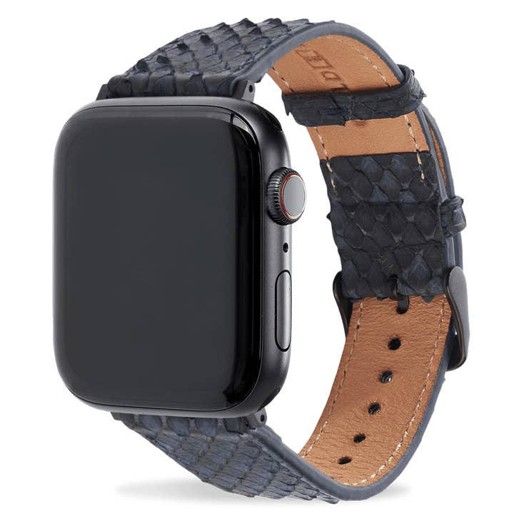 Apple klockarmband python marinblå (adapter svart) för wholesale av GOLDBLACK