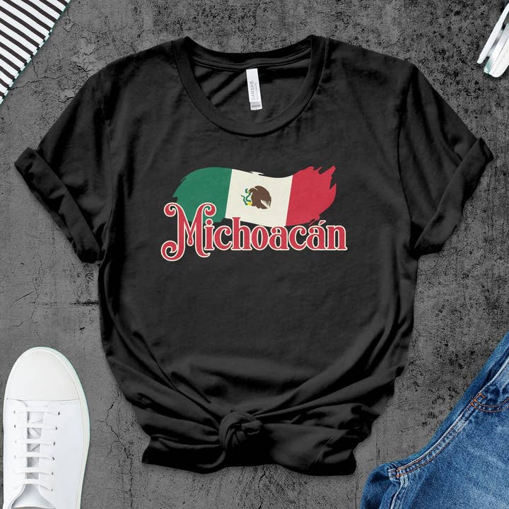 Michoacan Mexico T-Shirt, Vintage Travel Tee, Retro Distressed Look, Mexican Heritage Shirt, Casual Unisex Top, Gift for Travelers for wholesale by FreakyTeeFactory