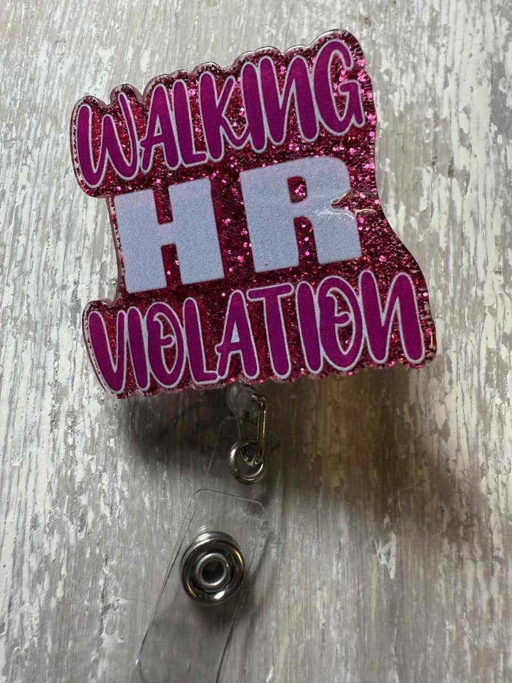 Violación de RRHH al caminar con carrete de insignia para venta al por mayor de The Wild Poppy