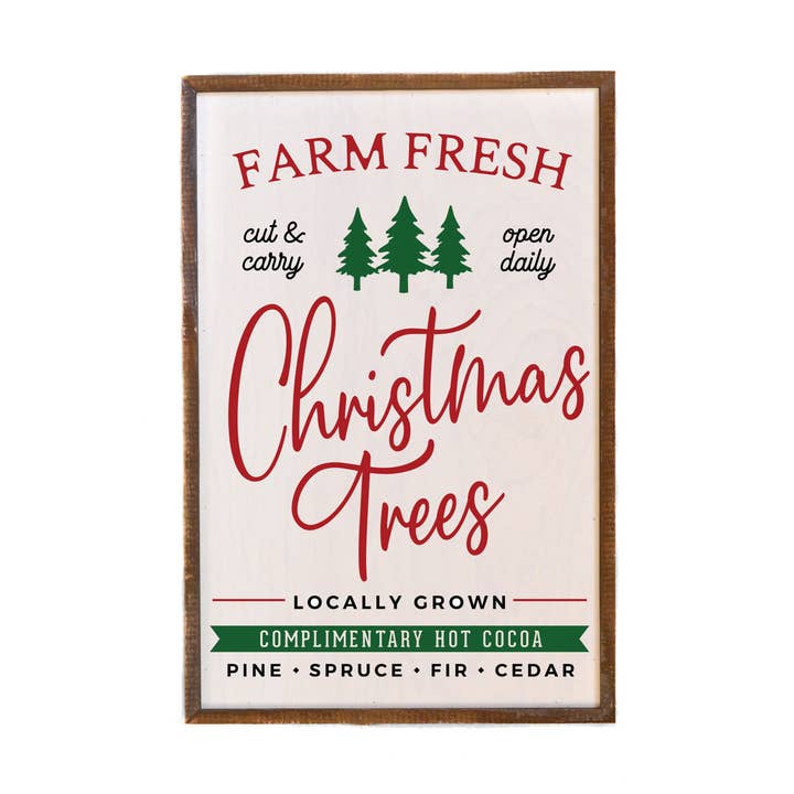 12x18 Farm Fresh Christmas Trees Christmas Decor for wholesale by Driftless Studios
