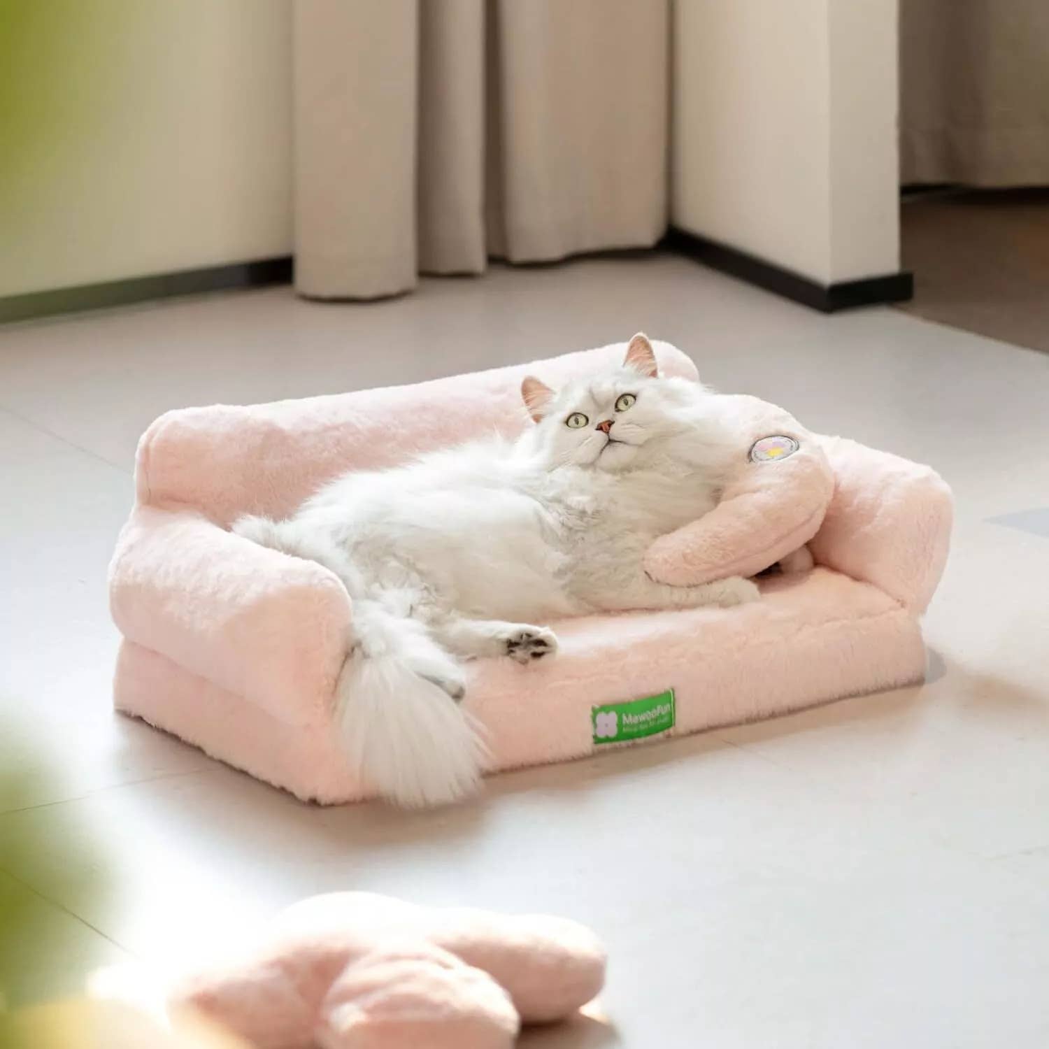 Robud & Mewoofun Official Store - Wholesale Bed voor huisdieren- Kat/hond - Mewoofun slaapbank Fluffy Sofa Zachte wasbare kattenmatten voor honden 4