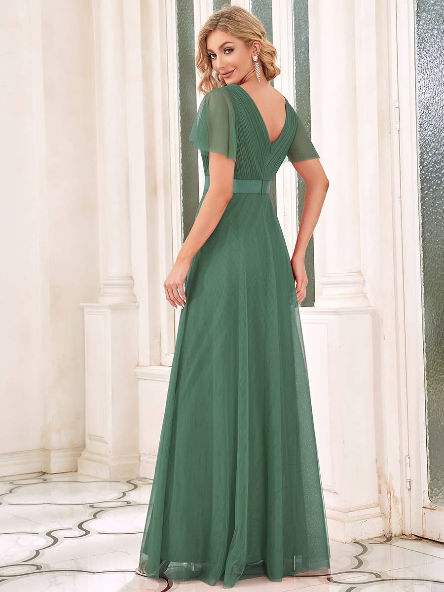 Ever-Pretty - Vente Robe de soirée – femme - Robe de demoiselle d'honneur trapèze à col en V39