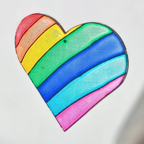 Attrape-soleil en forme de cœur arc-en-ciel, à suspendre pour fenêtre, porte-voitures pour la vente par Craftify Mom