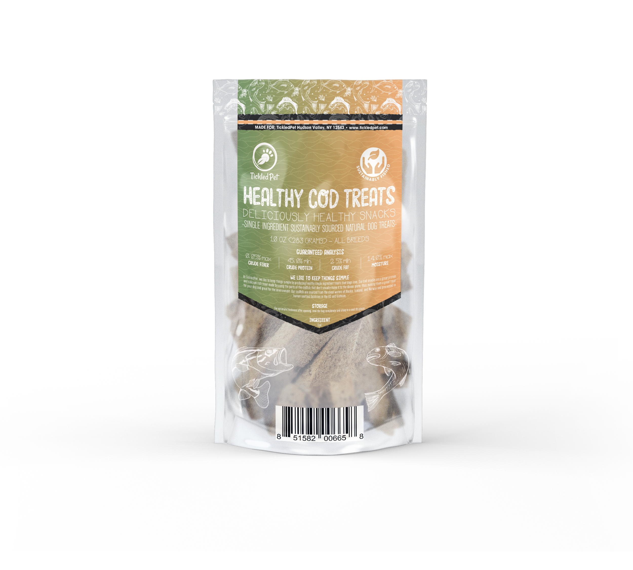 TickledPet - Vente Friandises – chien - Snacks à la morue 10 oz3