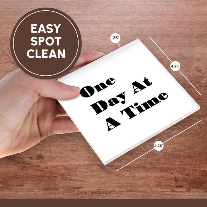 3dRose - Wholesale Coasters - 3dRose, Image of One Day at A Time, Coaster6