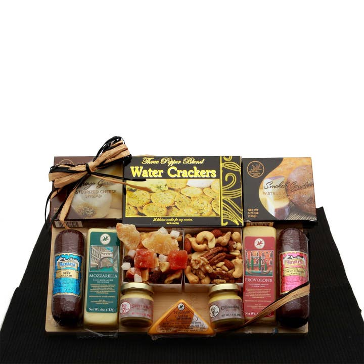 Savory Selections Meat & Cheese Gourmet Gift Board for wholesale by Gift Basket Drop Shipping