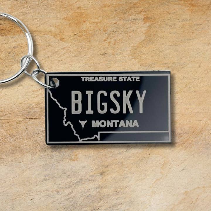 Mini porte-clés Montana, plaque d'immatriculation américaine, étiquettes souvenirs, cadeaux pour la vente par Harkak Creative