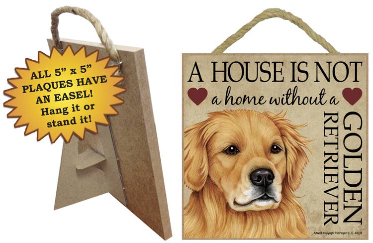 Labrador Chocolate Gift Plaque House is not a Home Hang it or Stand it on the easel.. 