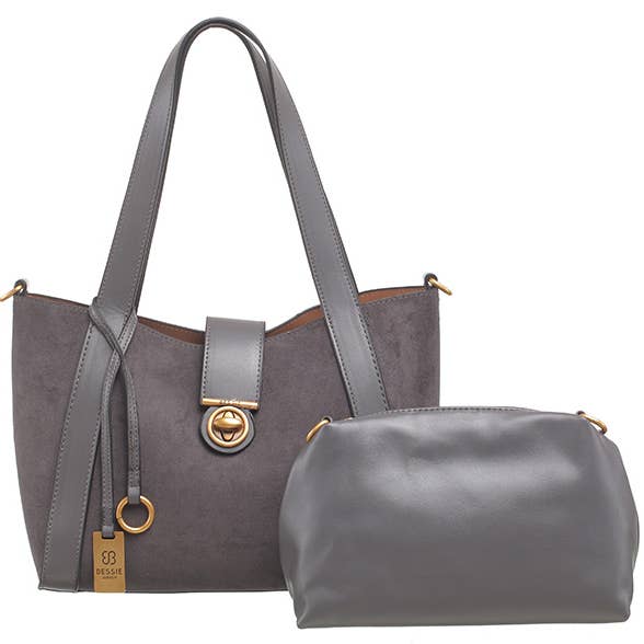 Bessie London – wholesale Shoulder bag – women's – CLASSIC TURN-LOCK SHOULDER BAG10