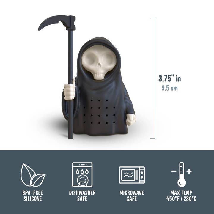Fred & Friends - Wholesale Tea Strainer/Infuser - Grim Steeper - Tea Infuser - Grim Reaper