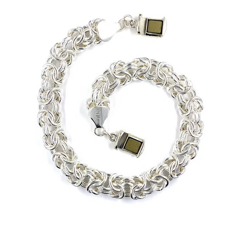 Sterling Silver Byzantine Bracelet (8MM) for wholesale on Faire4