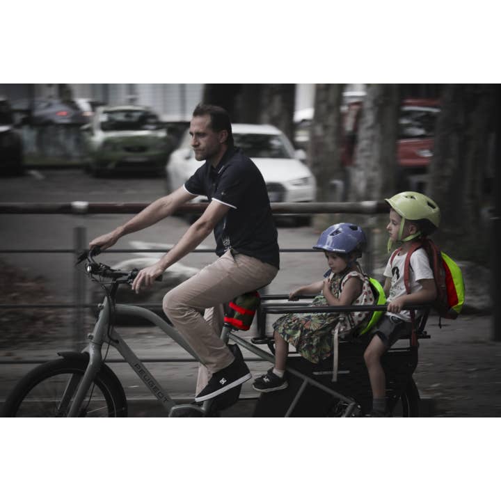 Petrolblau/retroreflektierendes Rot FULAP JR Mehrzweck-Fahrradponcho für Kinder, 1—12 Jahre, Blau für den Großhandel auf Faire8