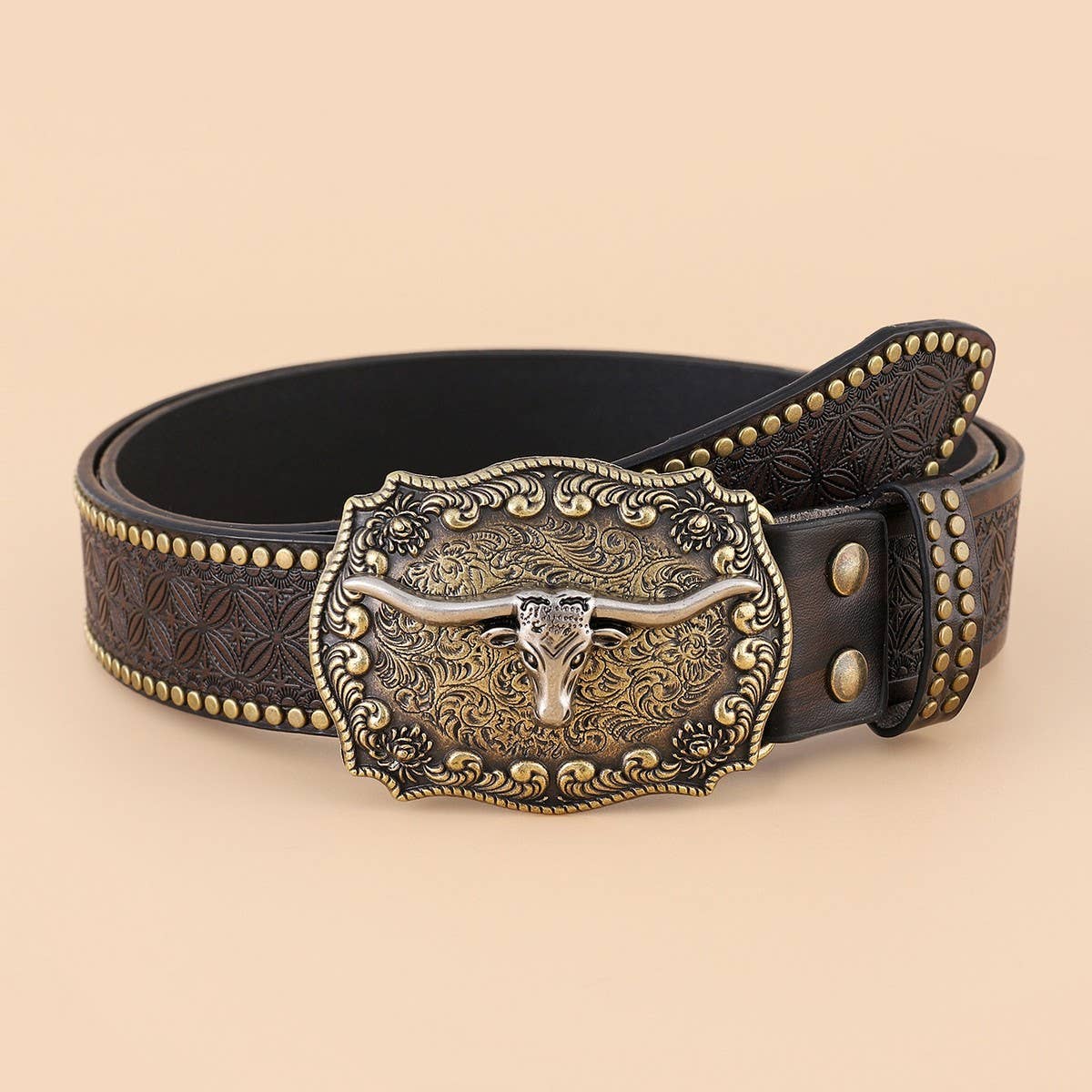 ACCITY - Wholesale Belt - Women's - WESTERN DENIM BELT WITH ENGRAVED EMBOSSING_CWABE04131