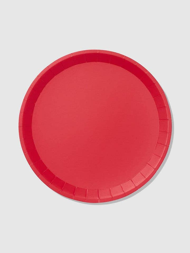 Red Large Paper Party Plates (10 per Pack) for wholesale by Coterie Party Supplies