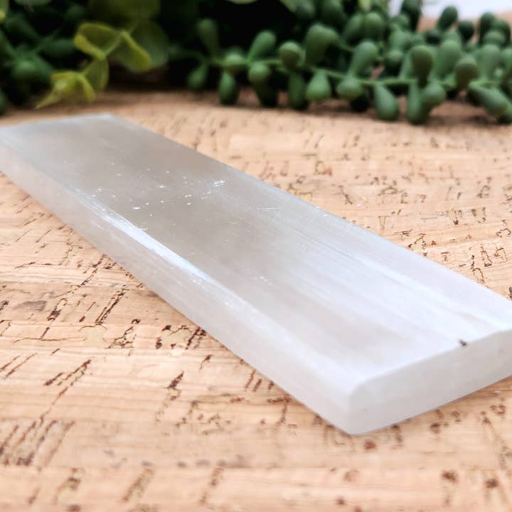Meraki Gemstones - Wholesale Spiritual Stone/Crystal - Selenite Charging Bar/Plate - Plain - Approx. 16cm Long