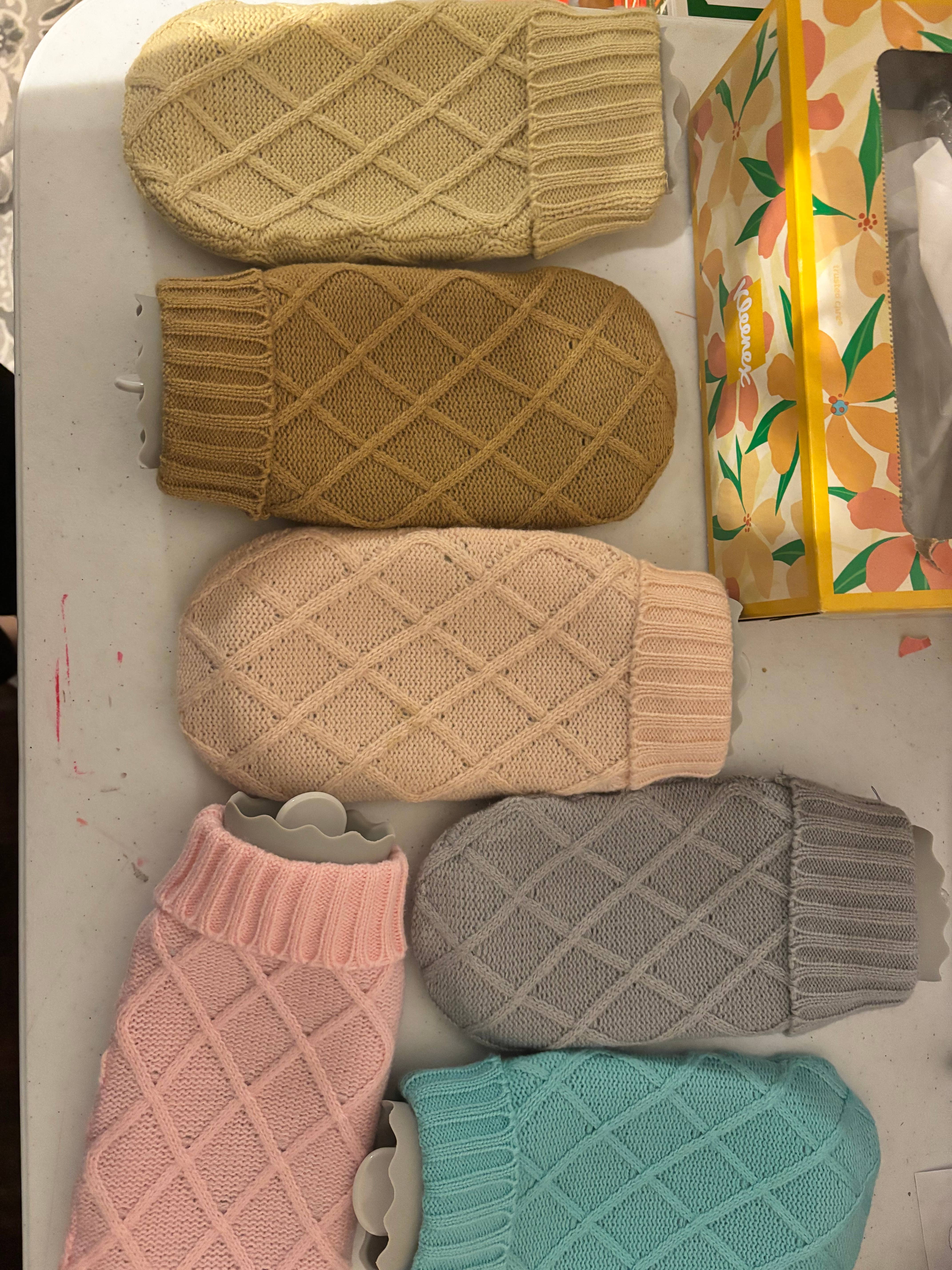 BRIGHT IRIS - Wholesale Hand Warmer - Mini Lightweight Silicone Hot Water Warmer with Knit Cover0