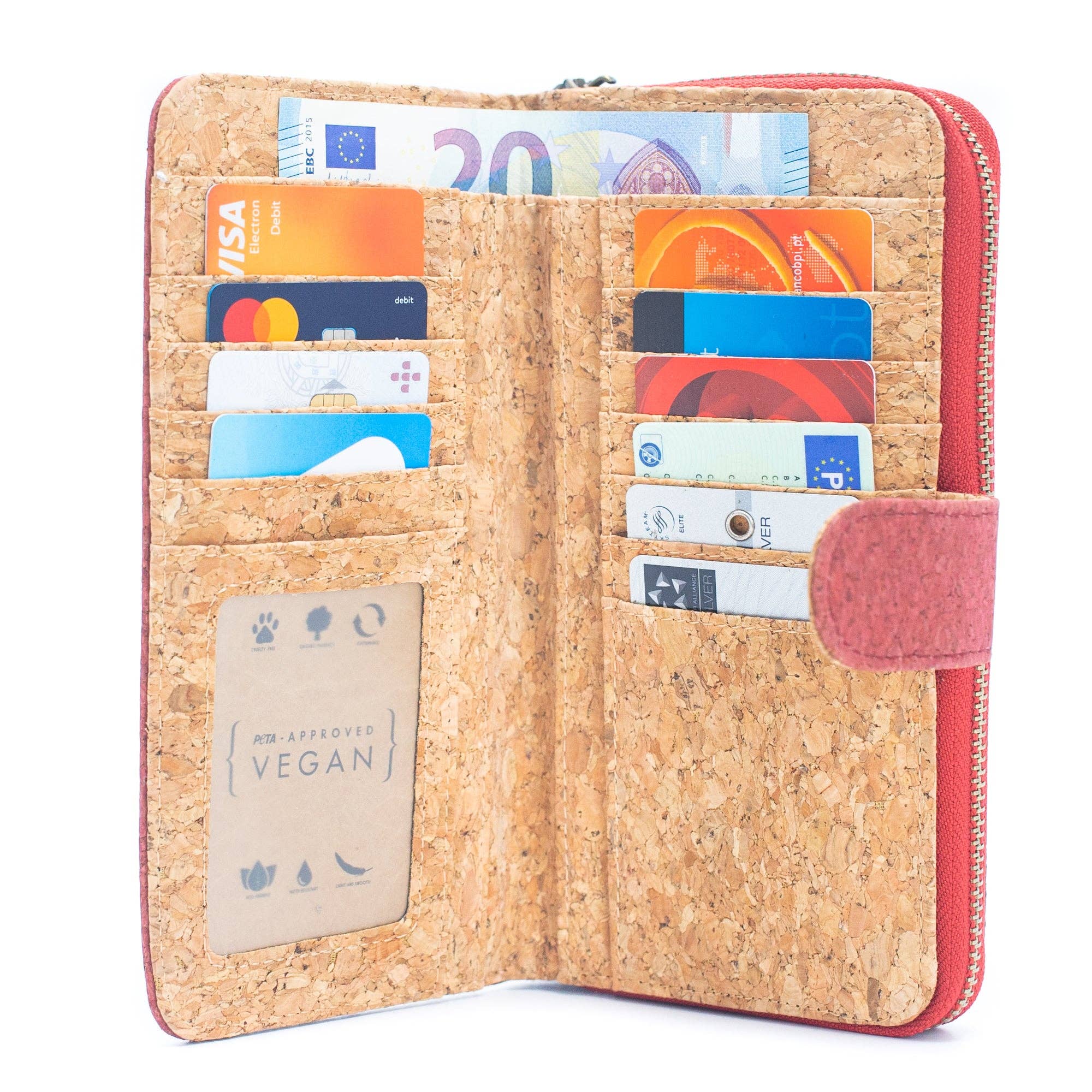 Meninas Bonitas Cork – wholesale Wallet – Women's – Natural Cork Mandala Pattern Women's Long Wallet/Cardholder1