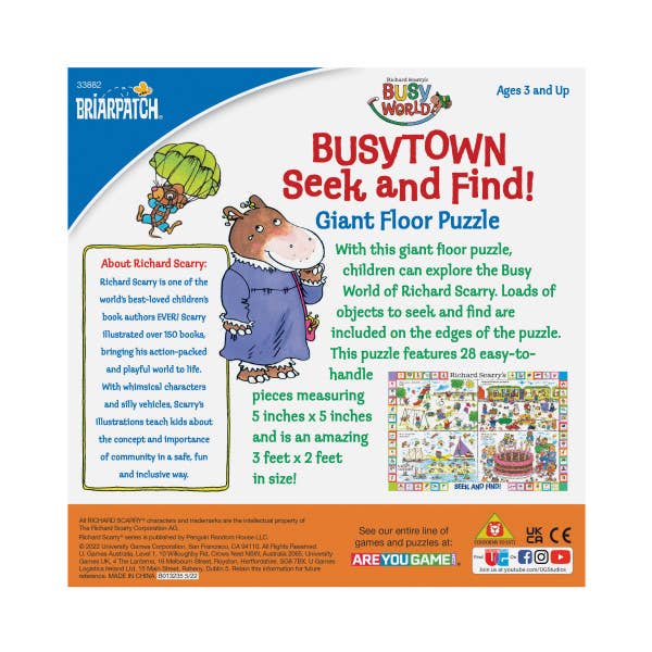 University Games - Wholesale Puzzle - Kids - Richard Scarry Busytown Seek and Find Giant Floor Puzzle