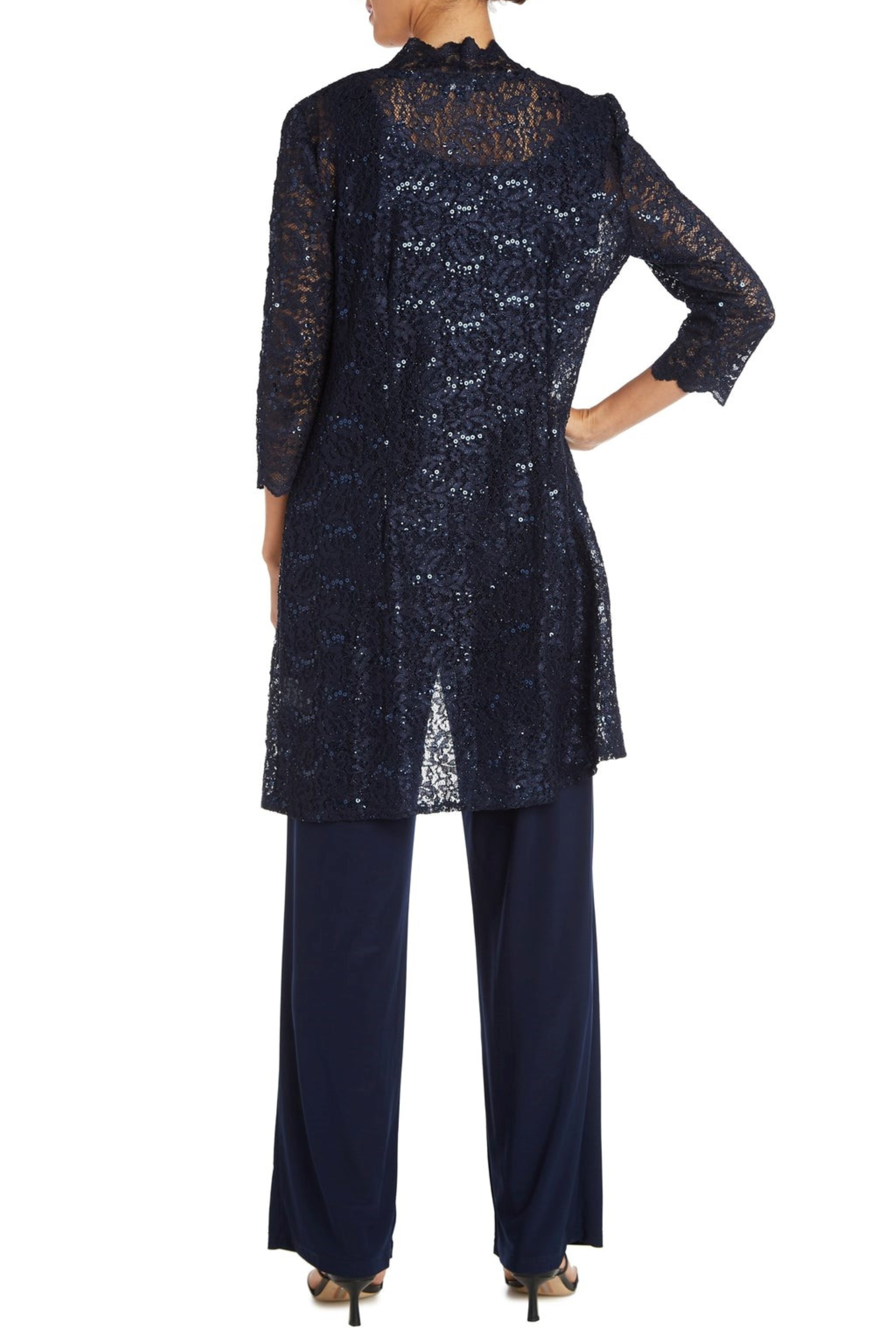 New Yorker's Apparel - Wholesale Top & Pant Set (NOT Loungewear) - Women's - RM Richards Lace 3/4 Sleeve 3-Piece Pants Set3