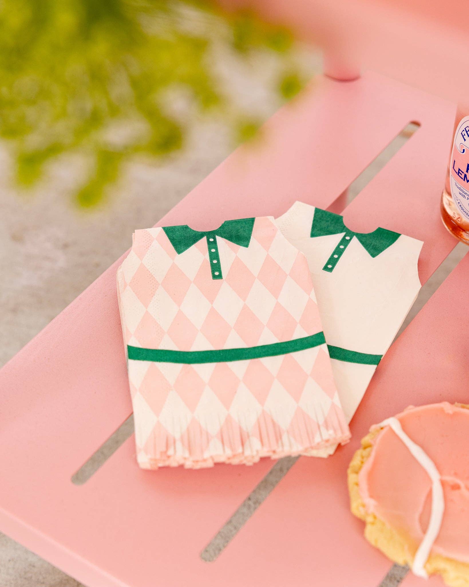 My Mind’s Eye - Wholesale Disposable Napkin - TEN1139 - Tennis Dress Fringed Napkin Set1